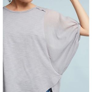 Anthropologie eri + ali gray top. Size Medium